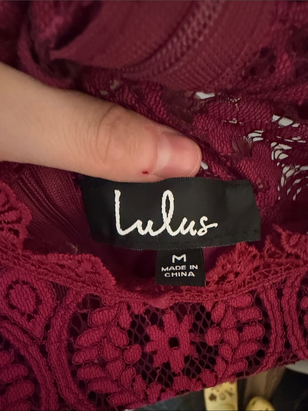Lulu's Raspberry Lace Midi Dress - Picture 3 of 4